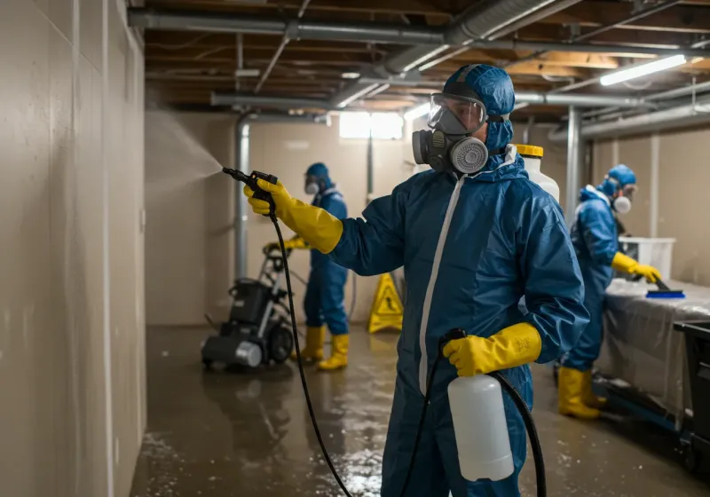 Basement Sanitization and Antimicrobial Treatment process in El Valle de Arroyo Seco, NM